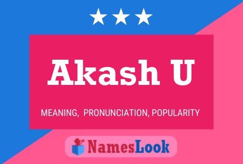 Постер имени Akash U