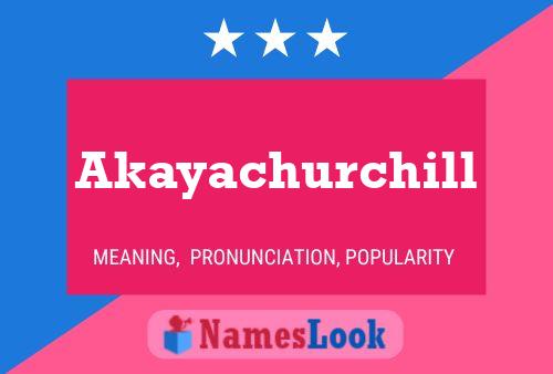 Постер имени Akayachurchill