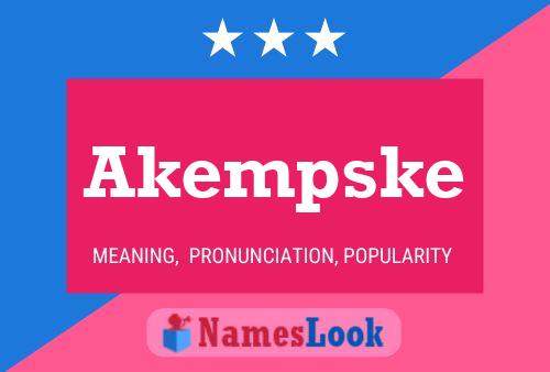 Постер имени Akempske