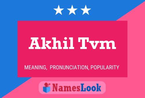 Постер имени Akhil Tvm