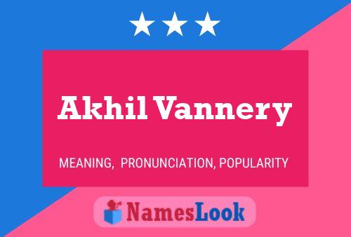 Постер имени Akhil Vannery