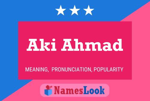 Постер имени Aki Ahmad