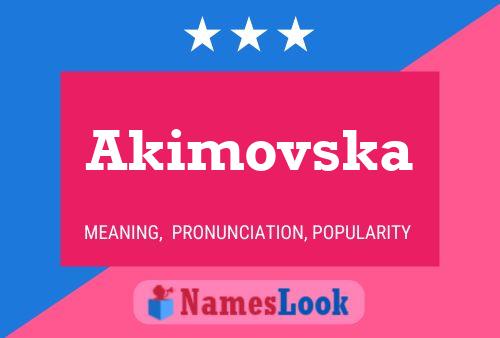 Постер имени Akimovska