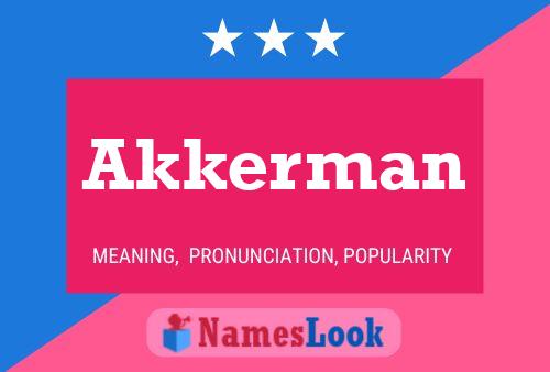 Постер имени Akkerman