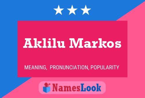 Постер имени Aklilu Markos