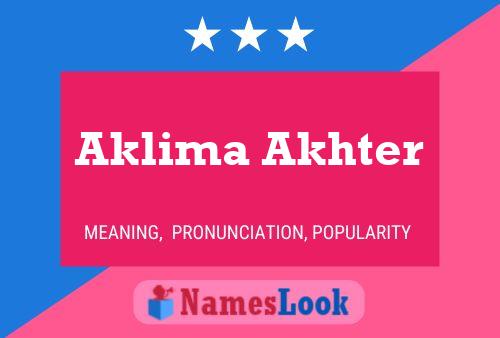 Постер имени Aklima Akhter