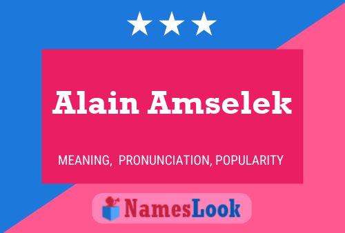 Постер имени Alain Amselek