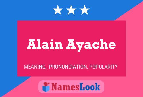 Постер имени Alain Ayache