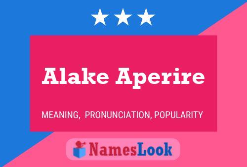 Постер имени Alake Aperire