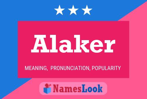 Постер имени Alaker