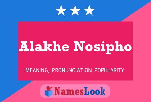 Постер имени Alakhe Nosipho