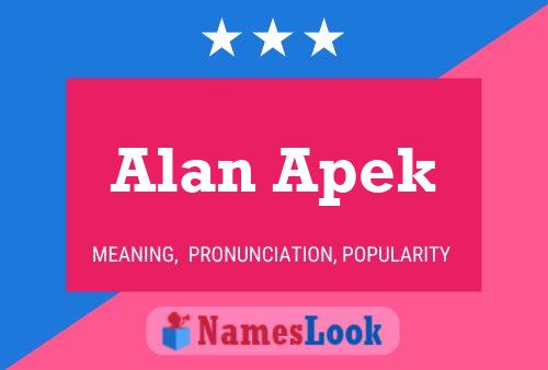 Постер имени Alan Apek