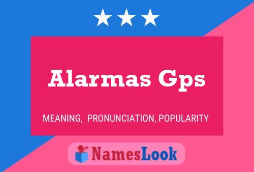 Постер имени Alarmas Gps