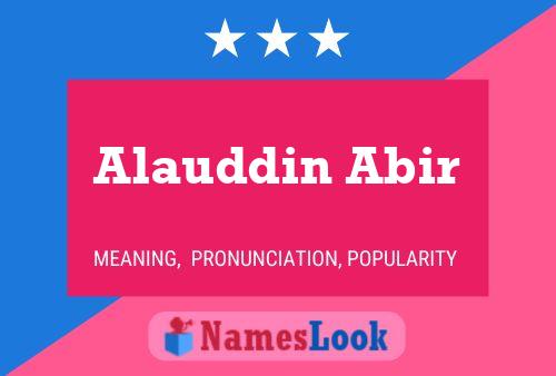 Постер имени Alauddin Abir