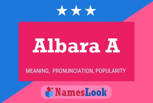 Постер имени Albara A