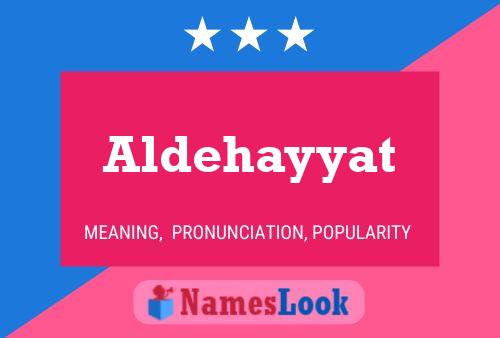 Постер имени Aldehayyat