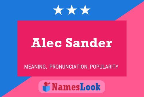 Постер имени Alec Sander