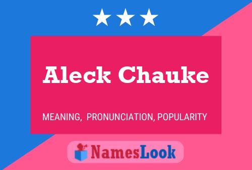 Постер имени Aleck Chauke