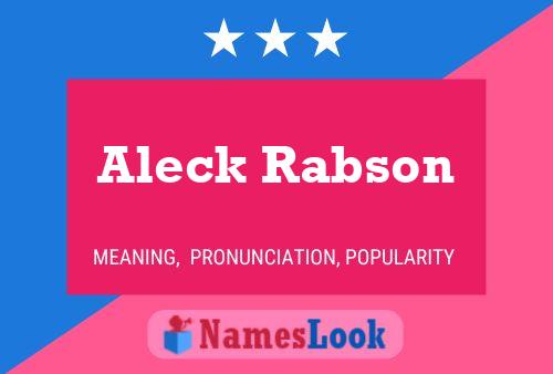 Постер имени Aleck Rabson