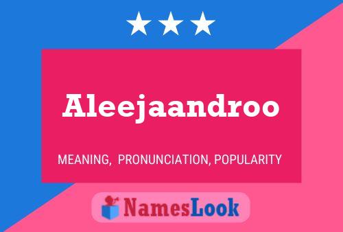 Постер имени Aleejaandroo