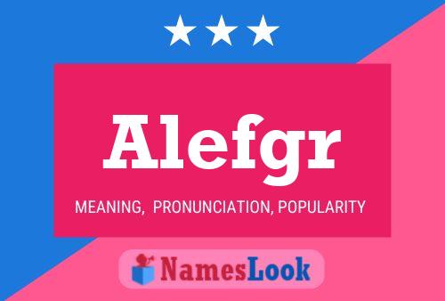 Постер имени Alefgr