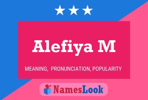 Постер имени Alefiya M