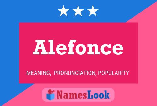 Постер имени Alefonce