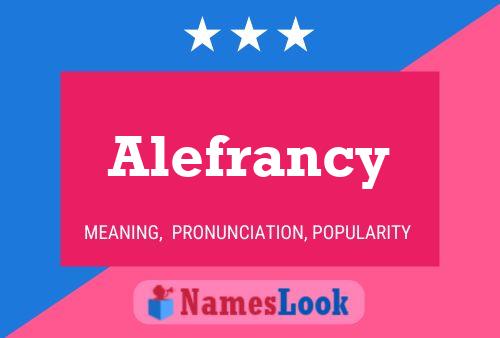 Постер имени Alefrancy