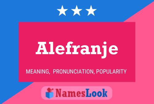 Постер имени Alefranje