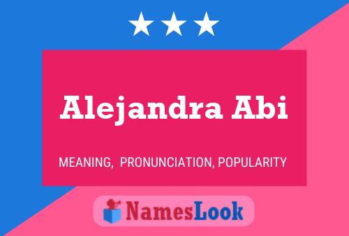 Постер имени Alejandra Abi