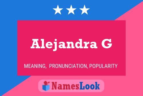 Постер имени Alejandra G