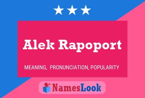 Постер имени Alek Rapoport