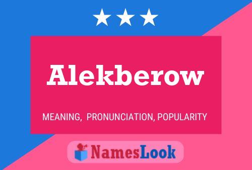 Постер имени Alekberow