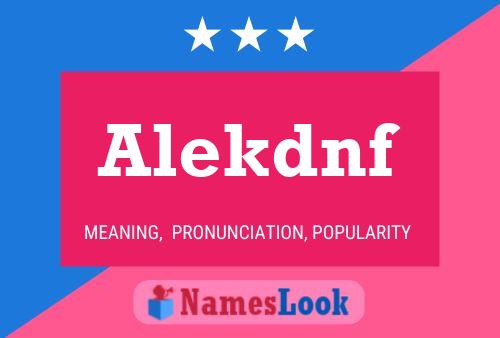 Постер имени Alekdnf