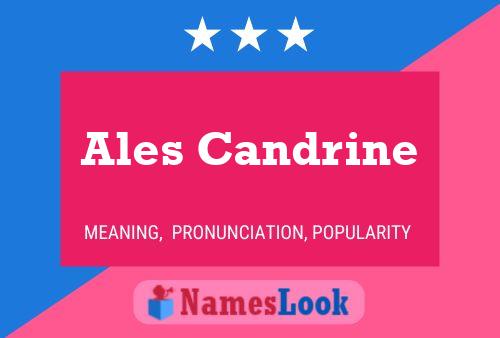 Постер имени Ales Candrine