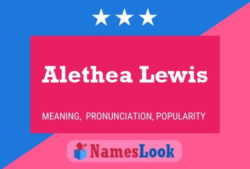 Постер имени Alethea Lewis