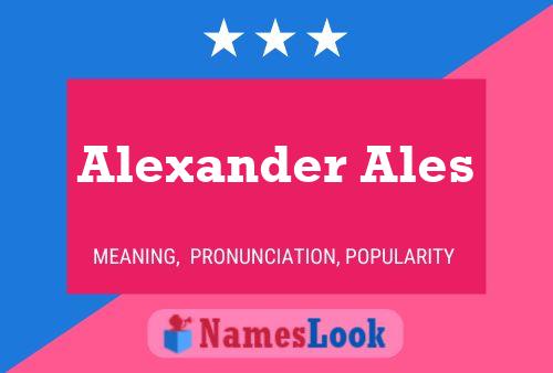 Постер имени Alexander Ales