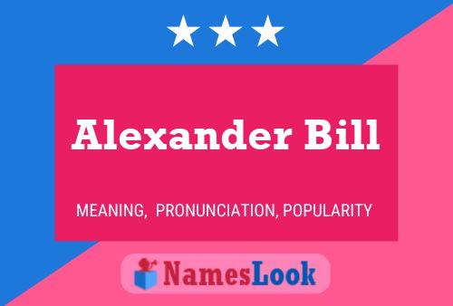 Постер имени Alexander Bill