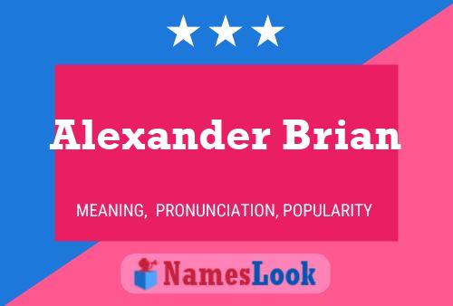 Постер имени Alexander Brian