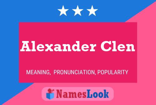 Постер имени Alexander Clen