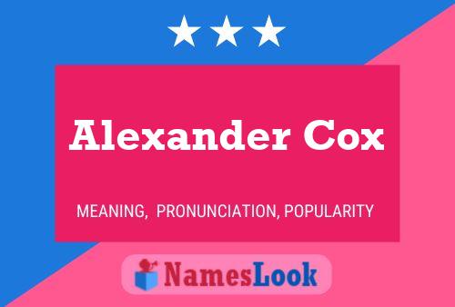 Постер имени Alexander Cox