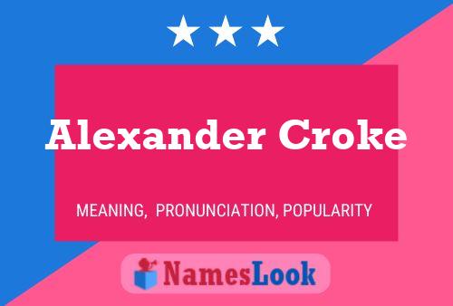 Постер имени Alexander Croke