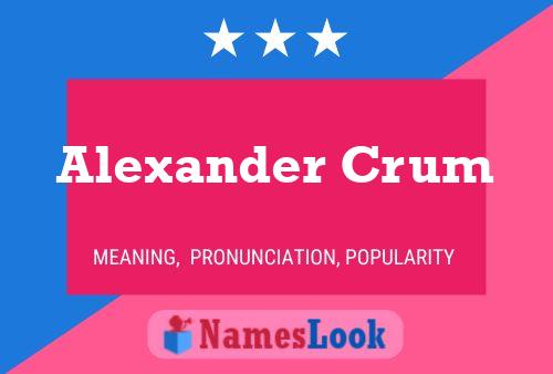 Постер имени Alexander Crum