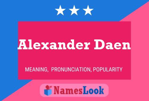 Постер имени Alexander Daen