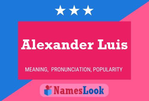 Постер имени Alexander Luis