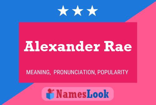 Постер имени Alexander Rae