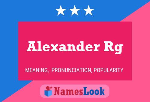 Постер имени Alexander Rg