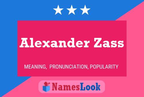 Постер имени Alexander Zass