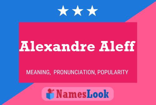 Постер имени Alexandre Aleff