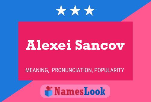 Постер имени Alexei Sancov